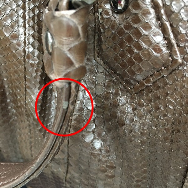 Python handbag
 Handbag, defective, Python, LB-2030, nicotine [SS]
 【second hand】 