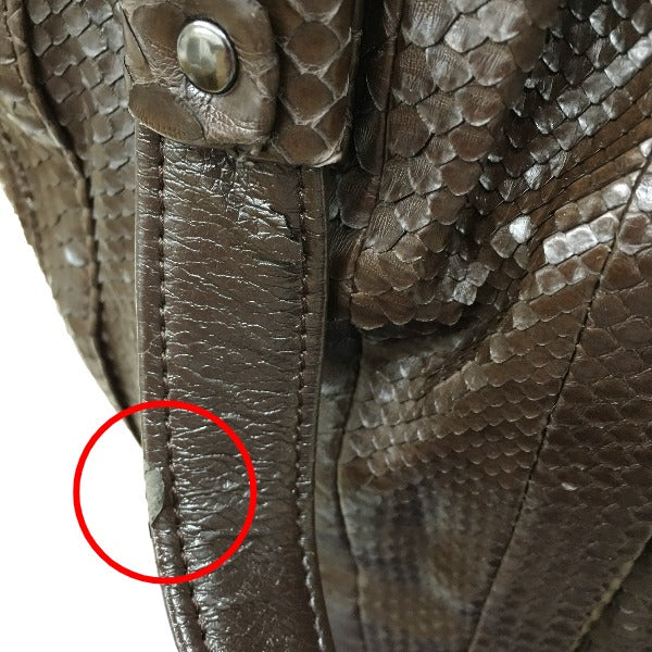 Python handbag
 Handbag, defective, Python, LB-2030, nicotine [SS]
 【second hand】 