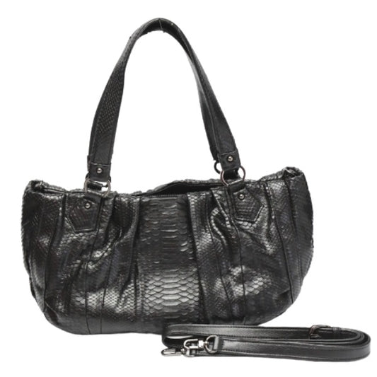 Python Shoulder Bag
 Damaged Python 2WAY LB2030 Black [SS]
 【second hand】 