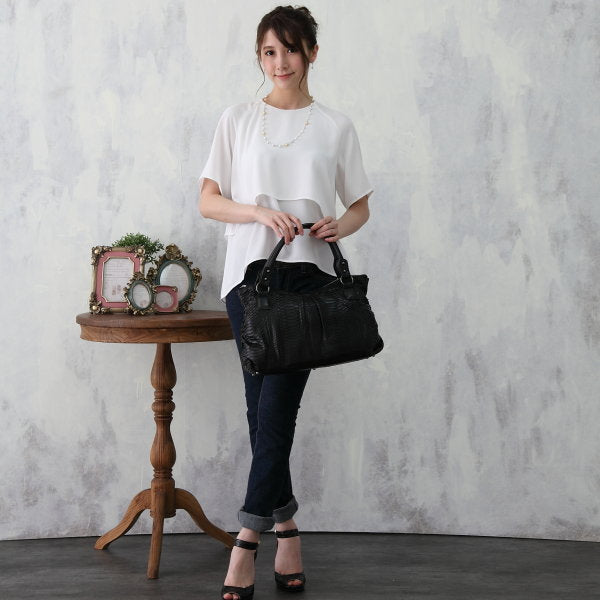 Handbags
 Handbag, Diamond Python, Python LB-2025, Black, [SS] 