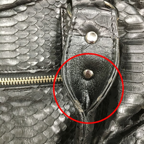 Handbags
 Diamond Python Handbag, Damaged Python LB-2025 Black [SS]
 【second hand】 