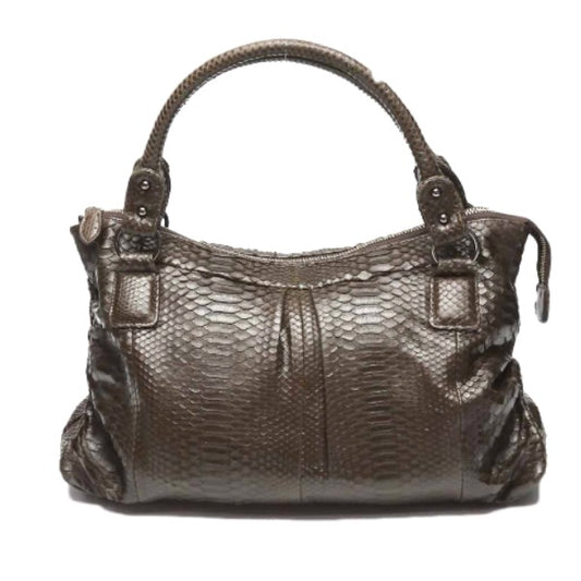 Handbags
 Damaged Python Handbag LB2025 Nicotine Dark Brown [SS]
 【second hand】 