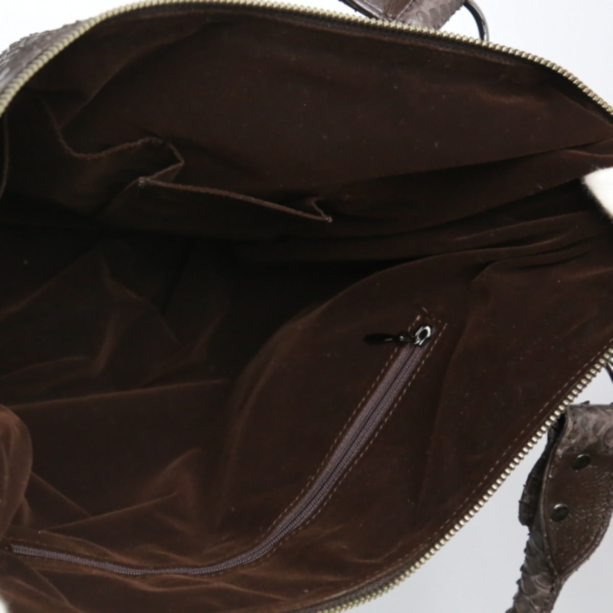 Handbags
 Damaged Python Handbag Python LB-2025 Nicotine Dark Brown [SS]
 【second hand】 