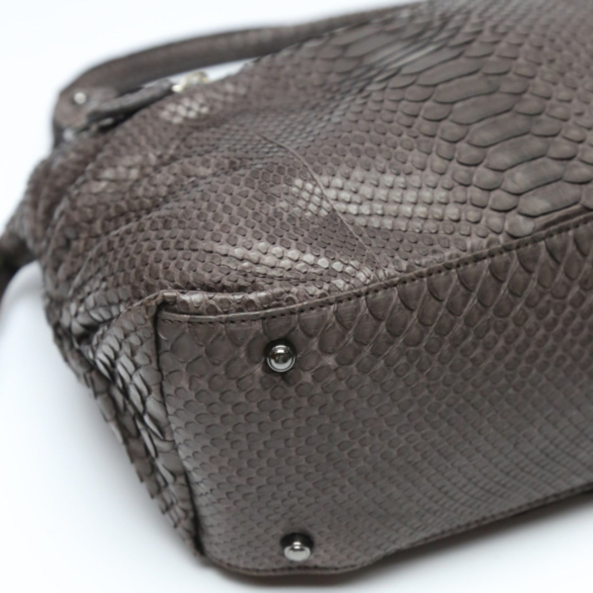 Handbags
 Damaged Python Handbag Python LB-2025 Nicotine Dark Brown [SS]
 【second hand】 