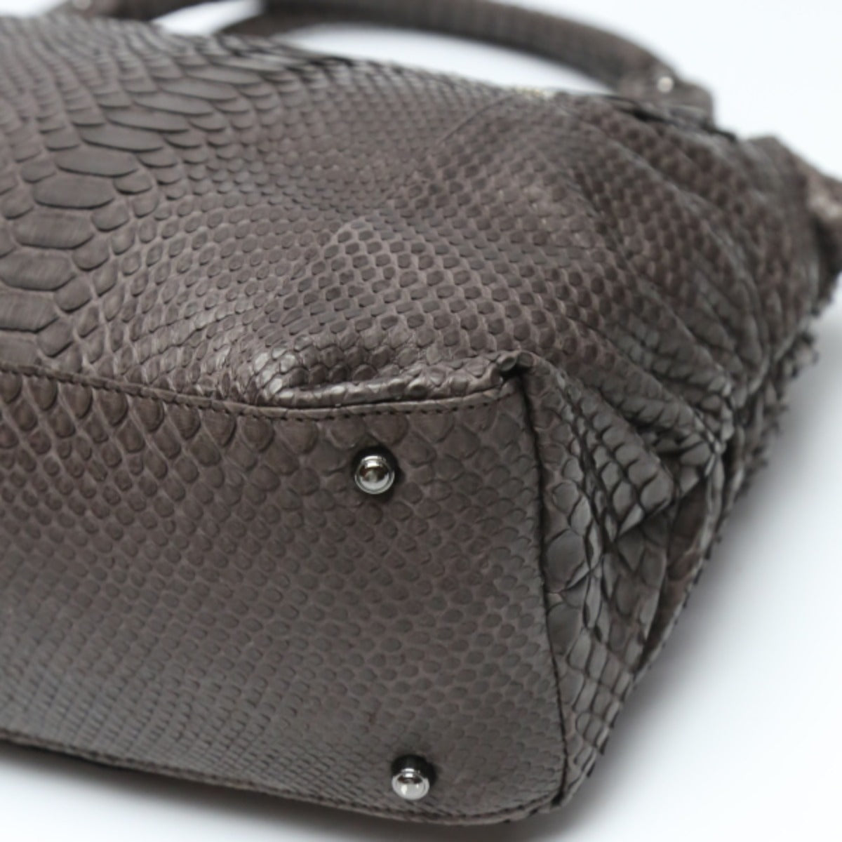 Handbags
 Damaged Python Handbag Python LB-2025 Nicotine Dark Brown [SS]
 【second hand】 