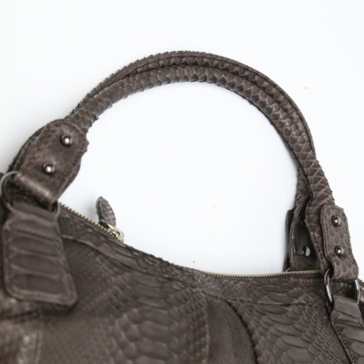 Handbags
 Damaged Python Handbag Python LB-2025 Nicotine Dark Brown [SS]
 【second hand】 