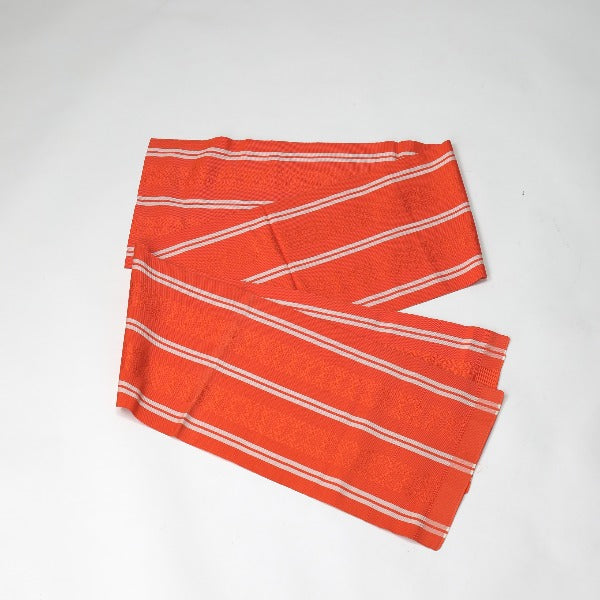 Other obi
 Presentation obi, pure silk, persimmon color, orange [SS]
 【second hand】 