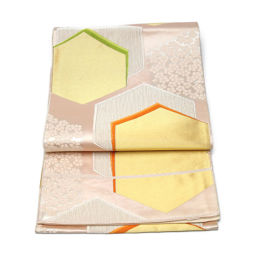 袋帯
 袋帯 正絹 ひし形 シルク ピンク 【H】
 【中古】
