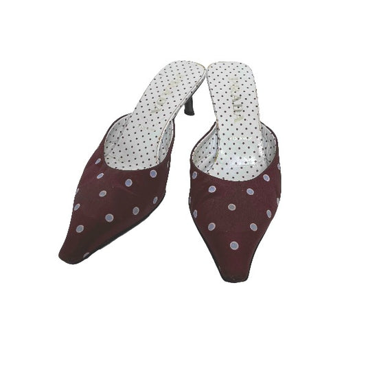 PRADA Mules
 Polka dot pattern 36 1/2 Other Wine red [SS]
 【second hand】 