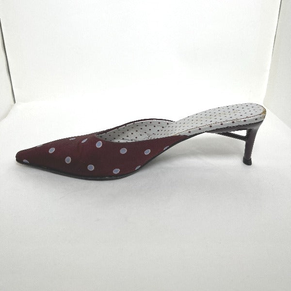 PRADA Mules
 Polka dot pattern 36 1/2 Other Wine red [SS]
 【second hand】 