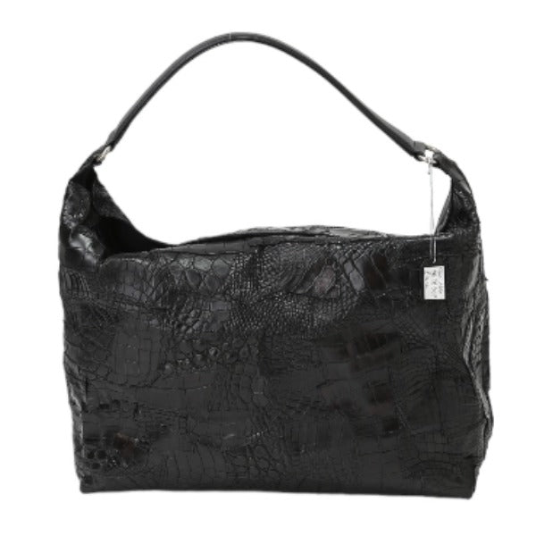 クロコダイル CROCODILE ショルダーバッグ
 パッチワーク 訳あり マット クロコダイル K-11765 ブラック 【H】