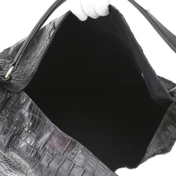 クロコダイル CROCODILE ショルダーバッグ
 パッチワーク 訳あり マット クロコダイル K-11765 ブラック 【H】