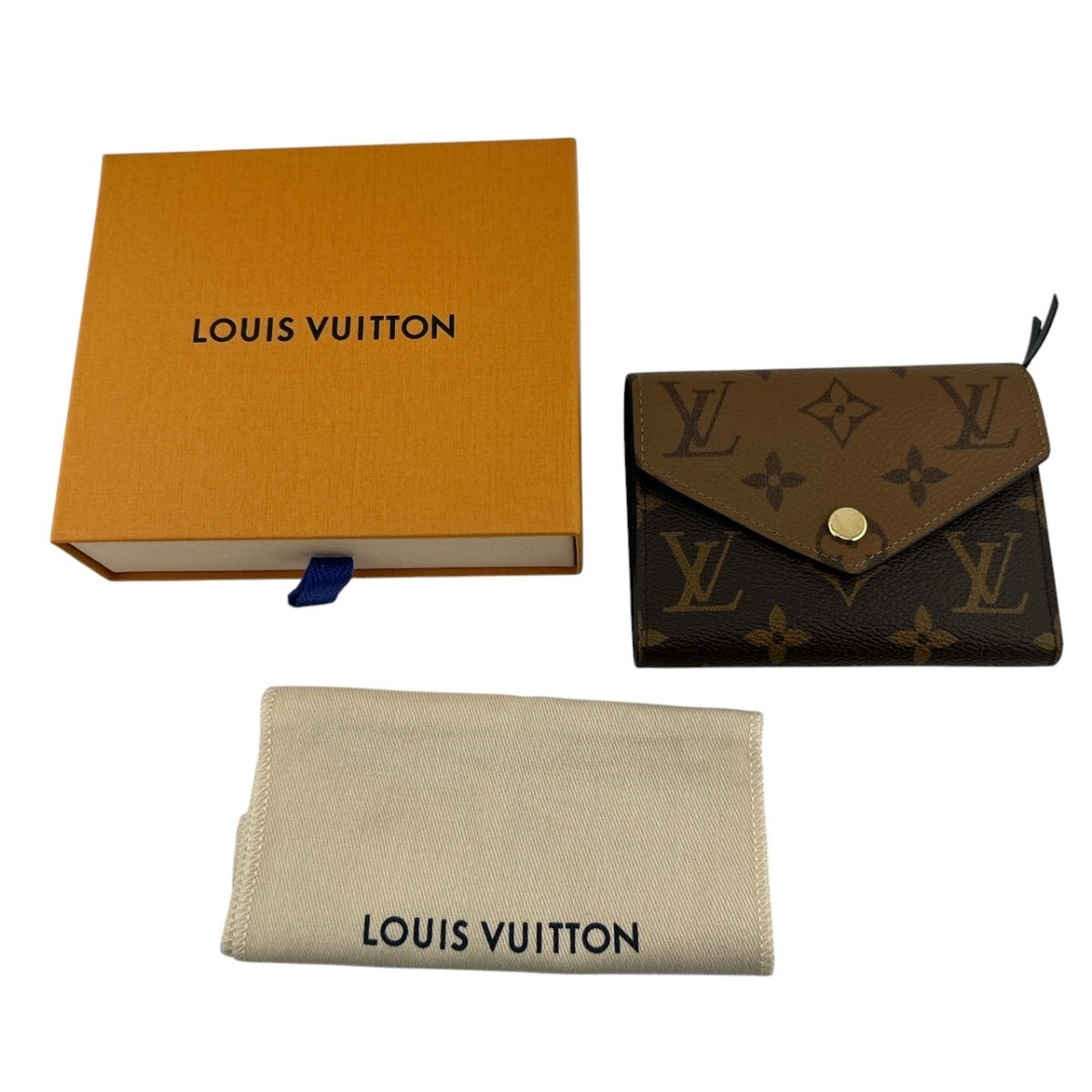 ルイヴィトン LOUIS VUITTON 二つ折り財布
 二つ折り財布 モノグラムリバース ポルトフォイユ・ヴィクトリーヌ モノグラムキャンバス M81557 ブラウン LV
 【中古】
