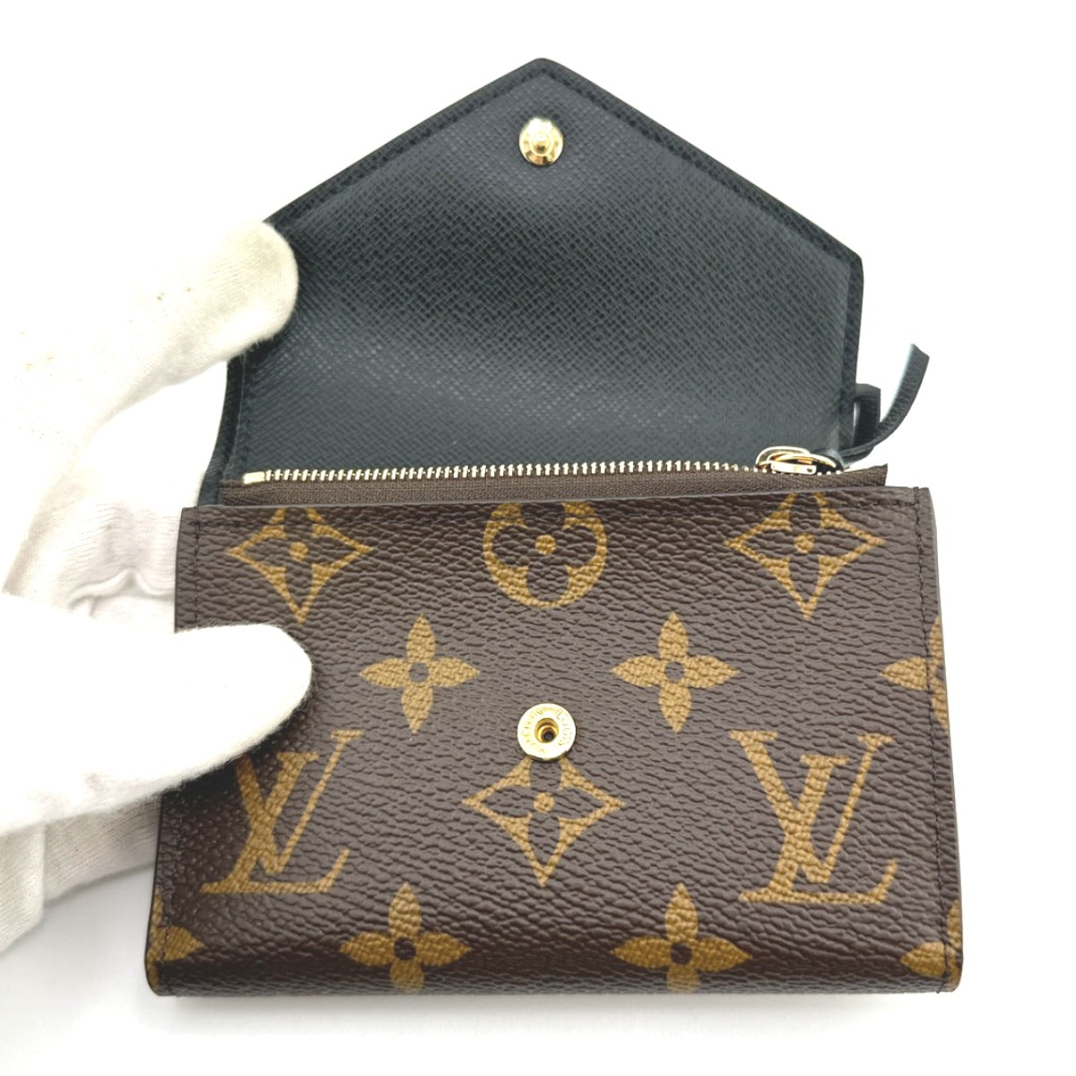 ルイヴィトン LOUIS VUITTON 二つ折り財布
 二つ折り財布 モノグラムリバース ポルトフォイユ・ヴィクトリーヌ モノグラムキャンバス M81557 ブラウン LV
 【中古】