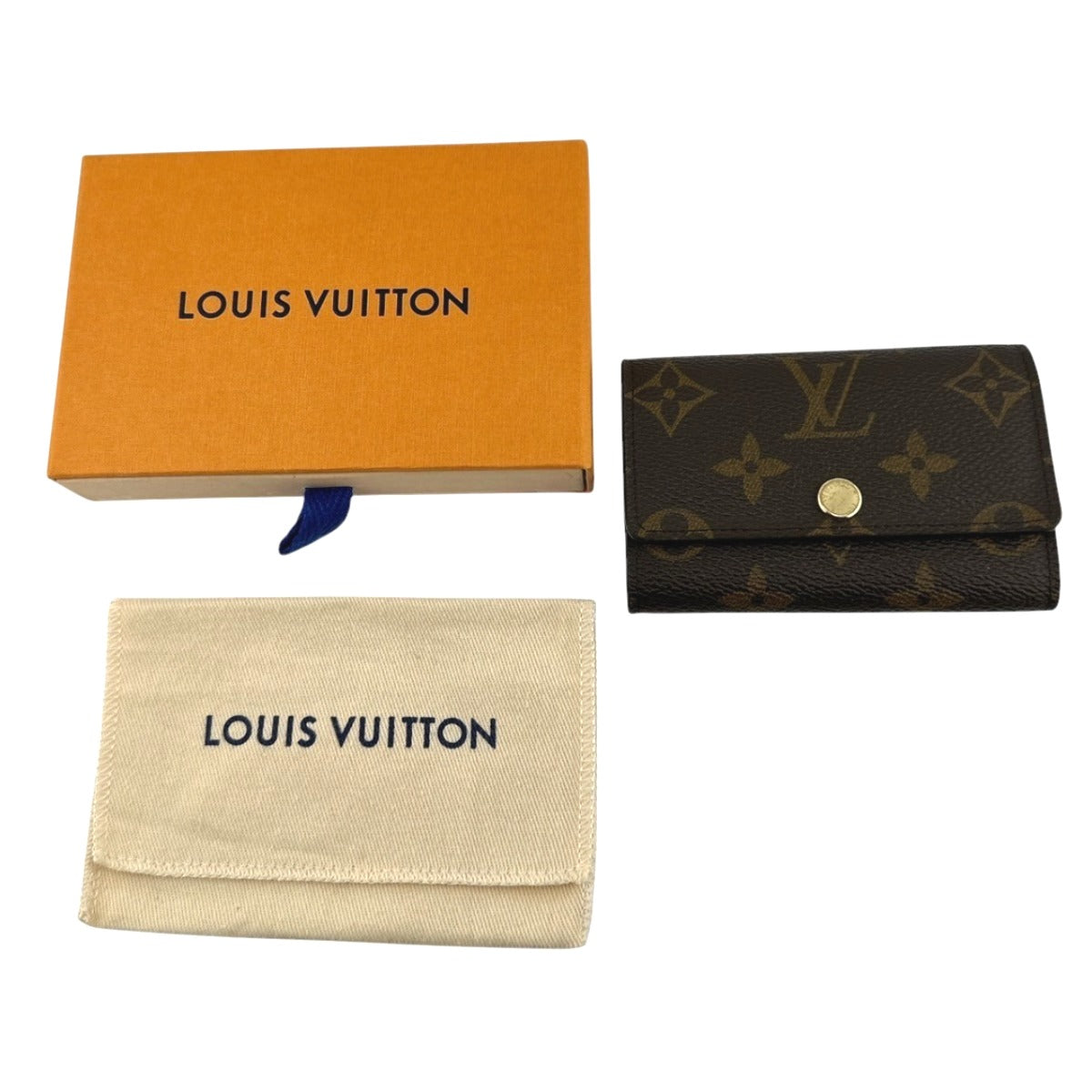 ルイヴィトン LOUIS VUITTON キーケース
 6本用キーケース モノグラム ミュルティクレ6 モノグラムキャンバス M62630 ブラウン LV
 【SS】
 【中古】