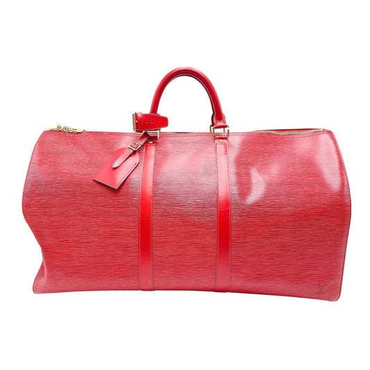 ルイヴィトン LOUIS VUITTON ボストンバッグ
 旅行かばん エピ キーポル55 エピレザー M42957 レッド LV
 【SS】
 【中古】