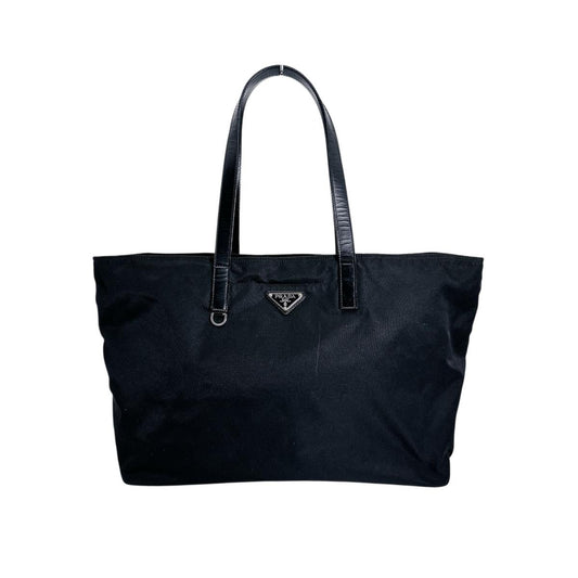 プラダ PRADA トートバッグ
 ハンドバッグ トライアングルロゴ ナイロン ブラック 【SS】
 【中古】