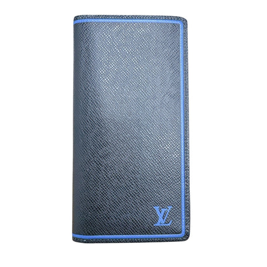 ルイヴィトン LOUIS VUITTON 長財布
 二つ折り長財布 エクリプス ポルトフォイユ・ブラザ タイガ M63300 ブルー×ブラック LV
 【SS】
 【中古】