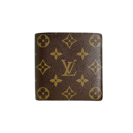 ルイヴィトン LOUIS VUITTON 二つ折り財布
 二つ折り財布 モノグラム ポルトフォイユ・マルコ モノグラムキャンバス M61675 ブラウン LV
 【SS】
 【中古】
