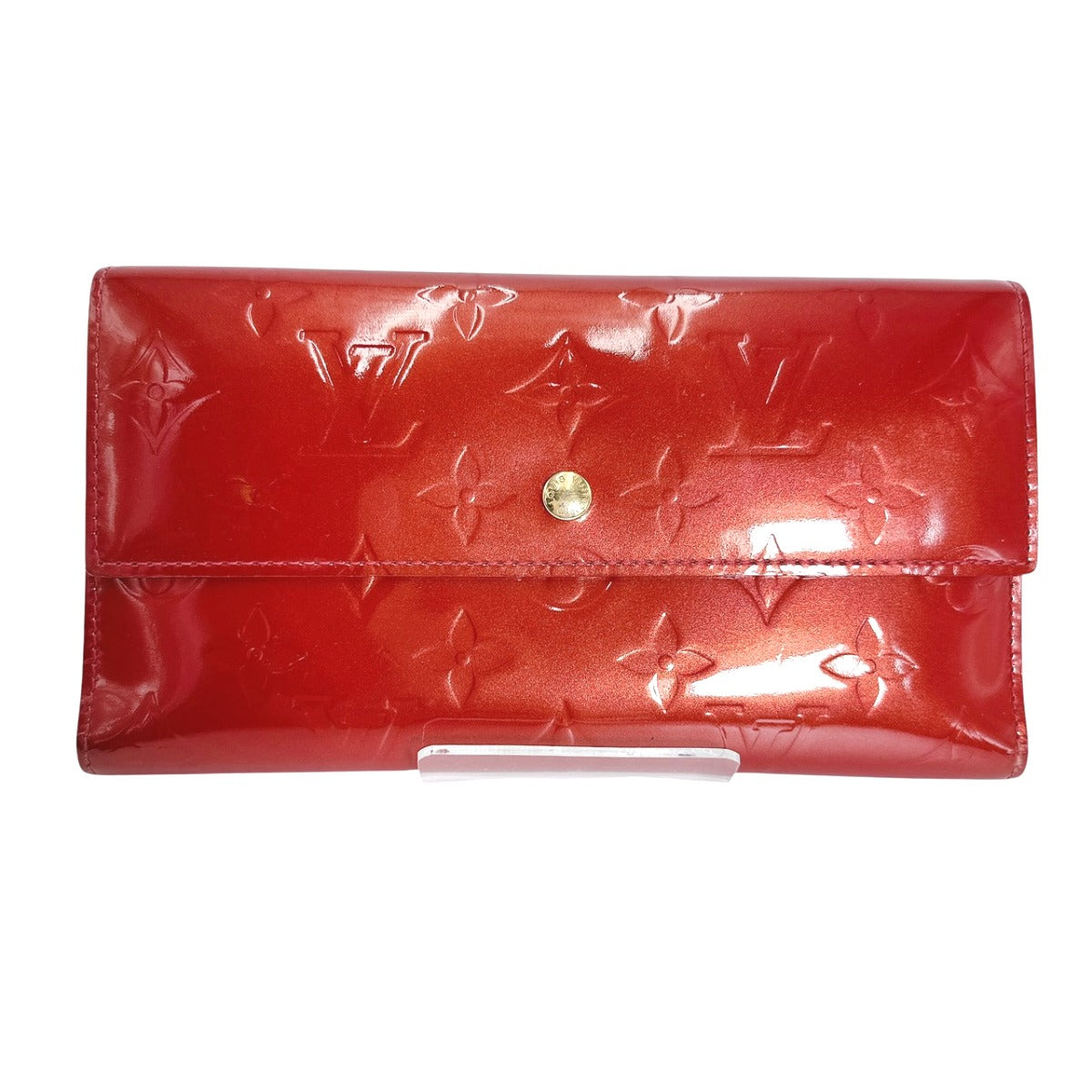 ルイヴィトン LOUIS VUITTON 長財布
 3つ折長財布 ヴェルニ インターナショナル モノグラムヴェルニ M91246 レッド LV
 【SS】
 【中古】