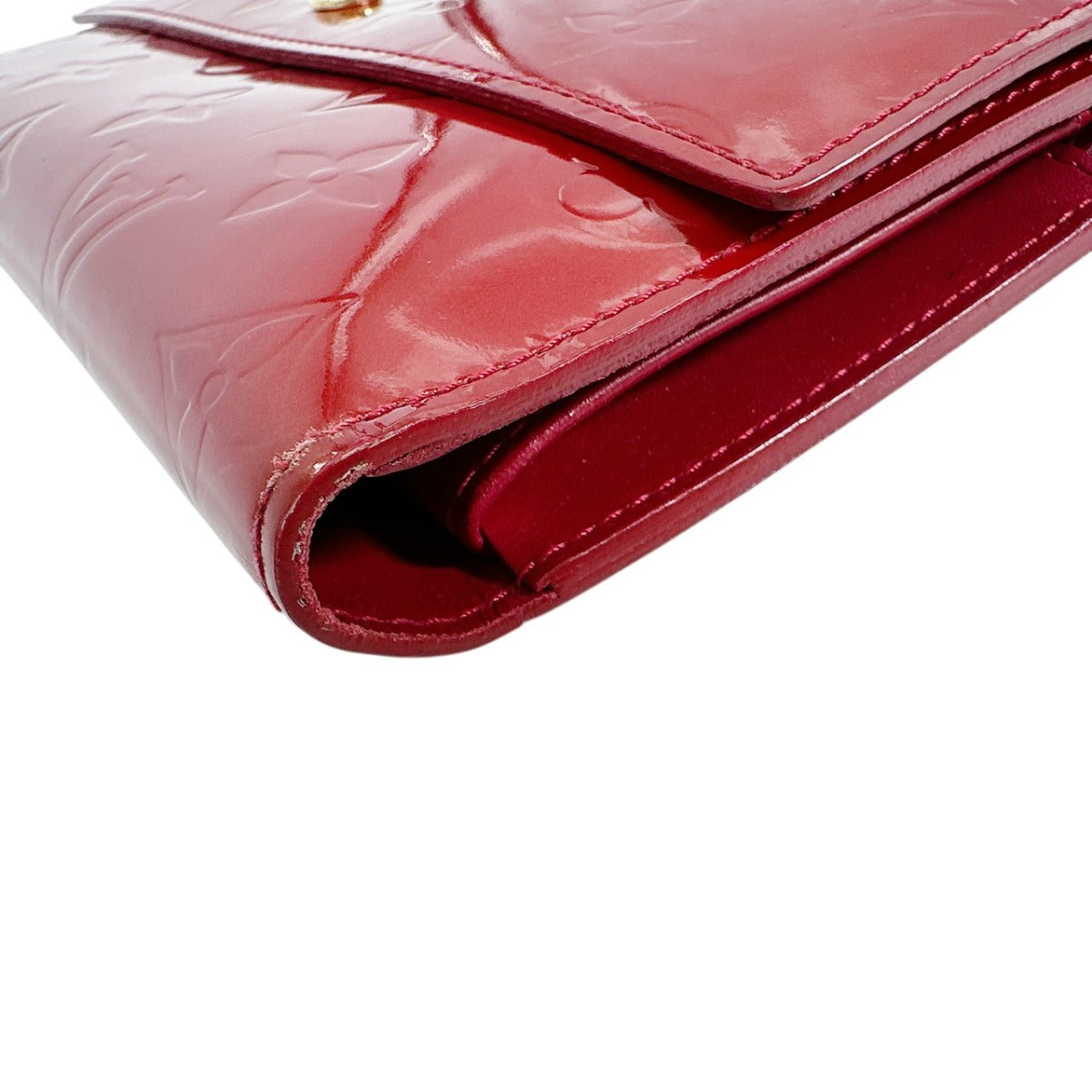 ルイヴィトン LOUIS VUITTON 長財布
 3つ折長財布 ヴェルニ インターナショナル モノグラムヴェルニ M91246 レッド LV
 【SS】
 【中古】