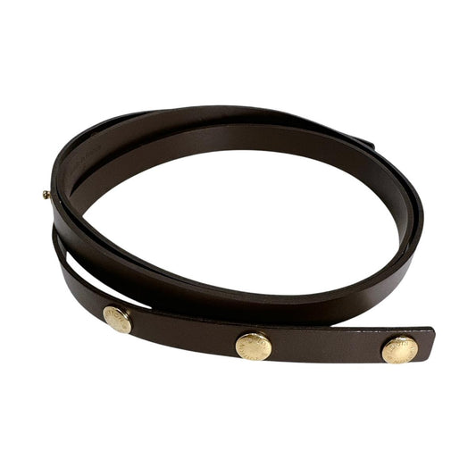 ルイヴィトン LOUIS VUITTON ショルダーストラップ
 ストラップ ダミエ ボタン式 レザー ブラウン LV
 【SS】
 【中古】