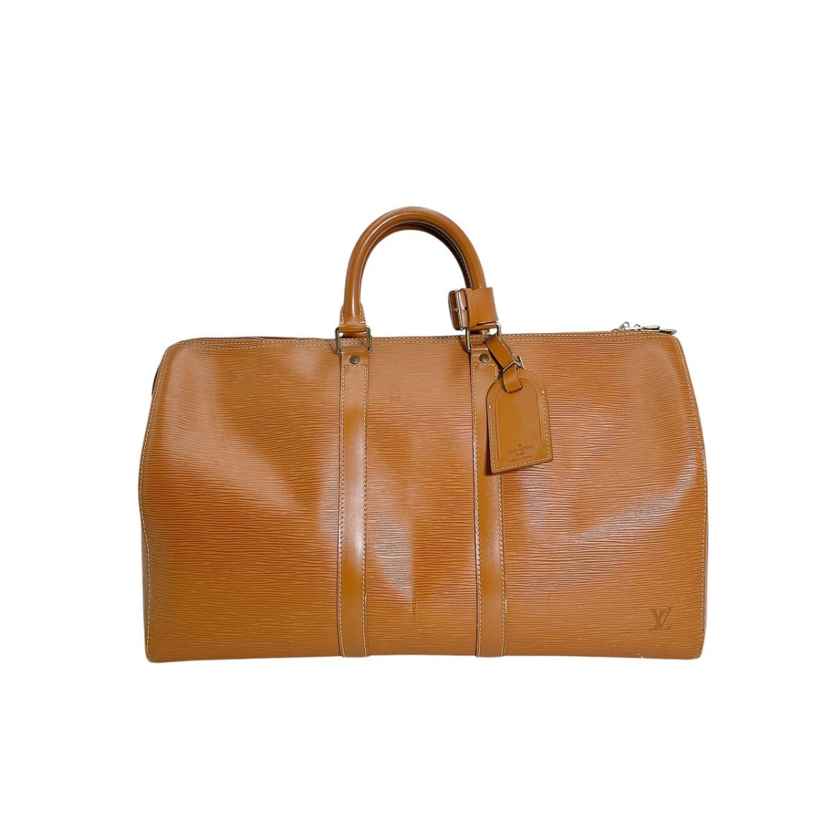 ルイヴィトン LOUIS VUITTON ボストンバッグ
 旅行かばん エピ キーポル45 エピレザー M42978 ゴールド LV
 【SS】
 【中古】