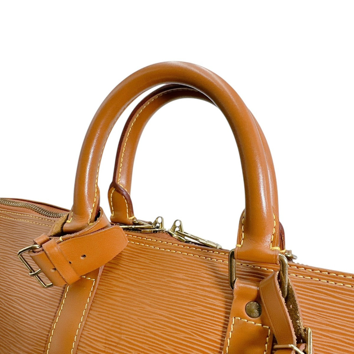 ルイヴィトン LOUIS VUITTON ボストンバッグ
 旅行かばん エピ キーポル45 エピレザー M42978 ゴールド LV
 【SS】
 【中古】