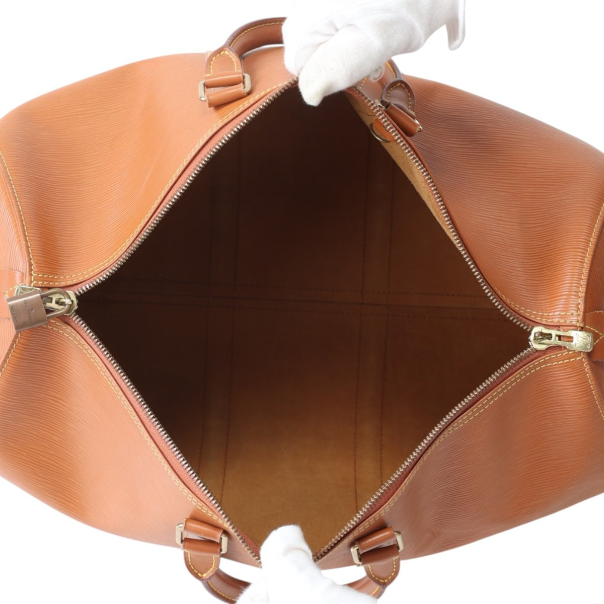 ルイヴィトン LOUIS VUITTON ボストンバッグ
 旅行かばん エピ キーポル45 エピレザー M42978 ゴールド LV
 【SS】
 【中古】