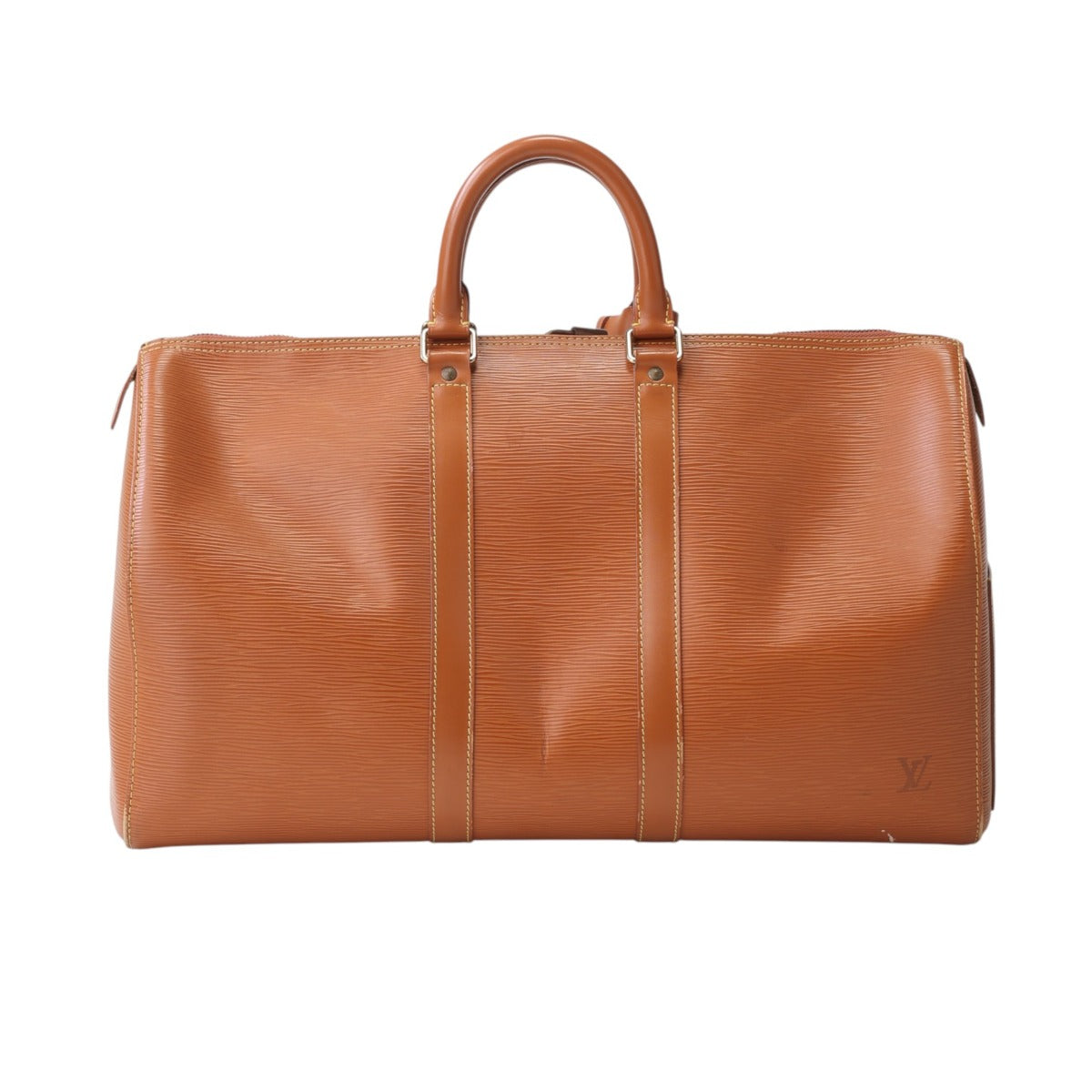 ルイヴィトン LOUIS VUITTON ボストンバッグ
 旅行かばん エピ キーポル45 エピレザー M42978 ゴールド LV
 【SS】
 【中古】