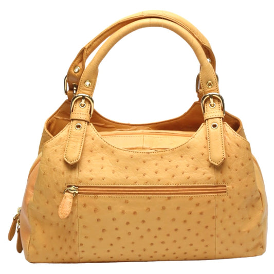 Ostrich handbag
 
2WAY Full Point Shoulder Bag Ostrich Yellow [SS]
 【second hand】 