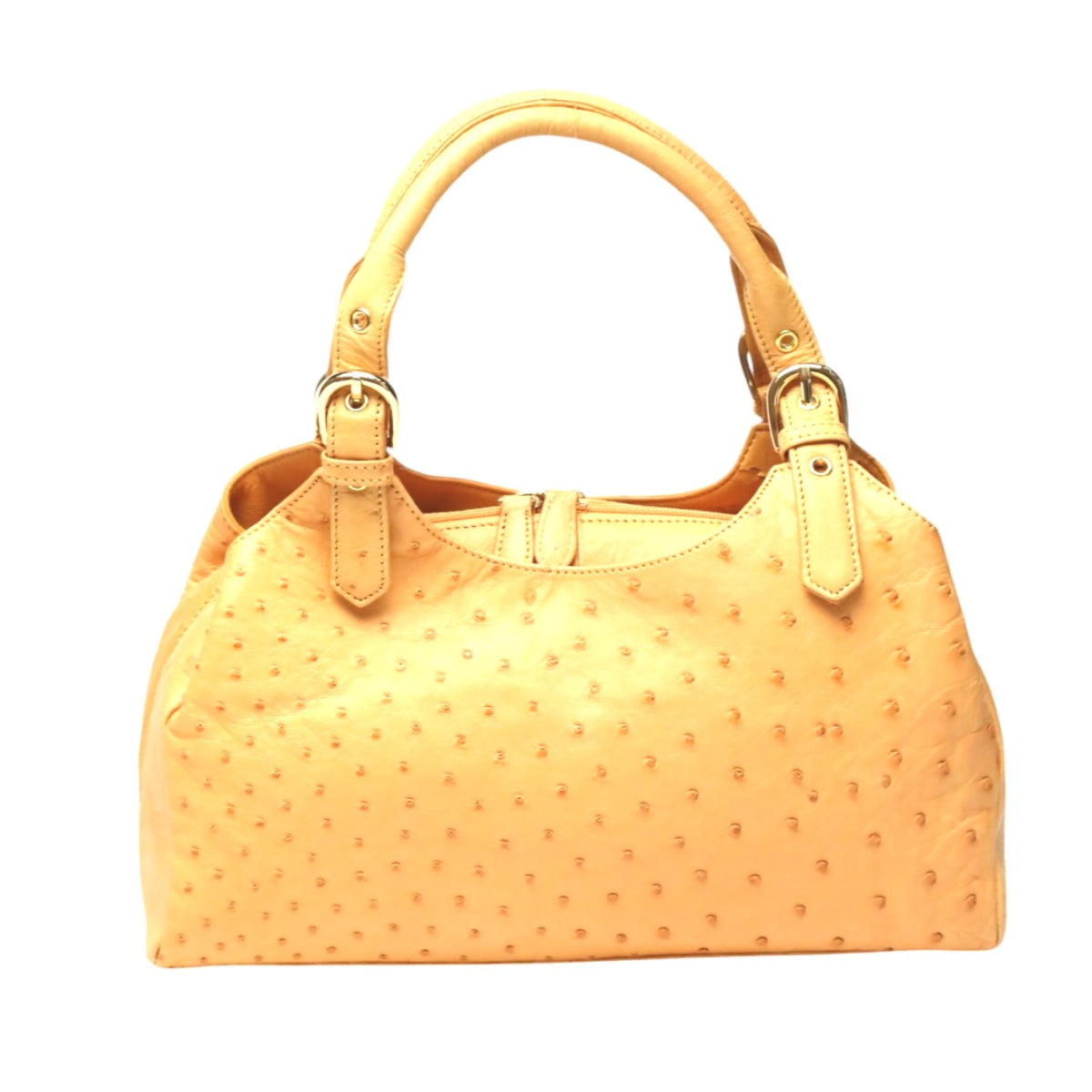 Ostrich handbag
 
2WAY Full Point Shoulder Bag Ostrich Yellow [SS]
 【second hand】 