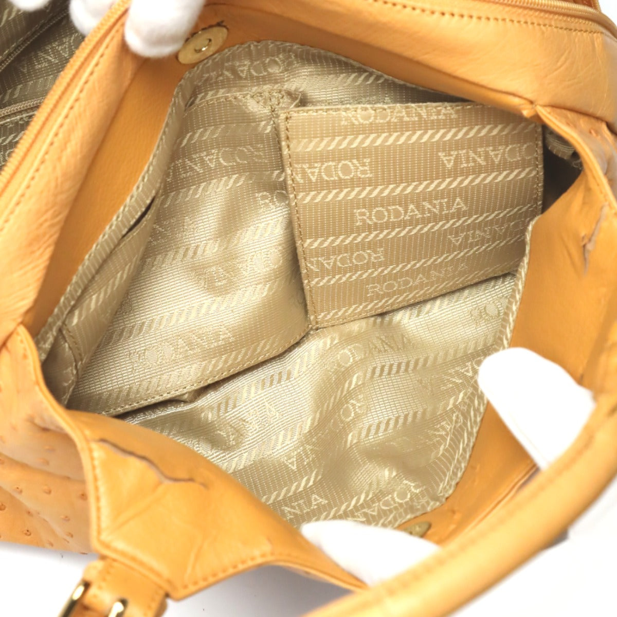 Ostrich handbag
 
2WAY Full Point Shoulder Bag Ostrich Yellow [SS]
 【second hand】 