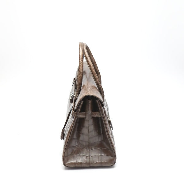 Crocodile handbag
 Matte Crocodile Crocodile A179 Chaco Brown [SS]
 【second hand】 