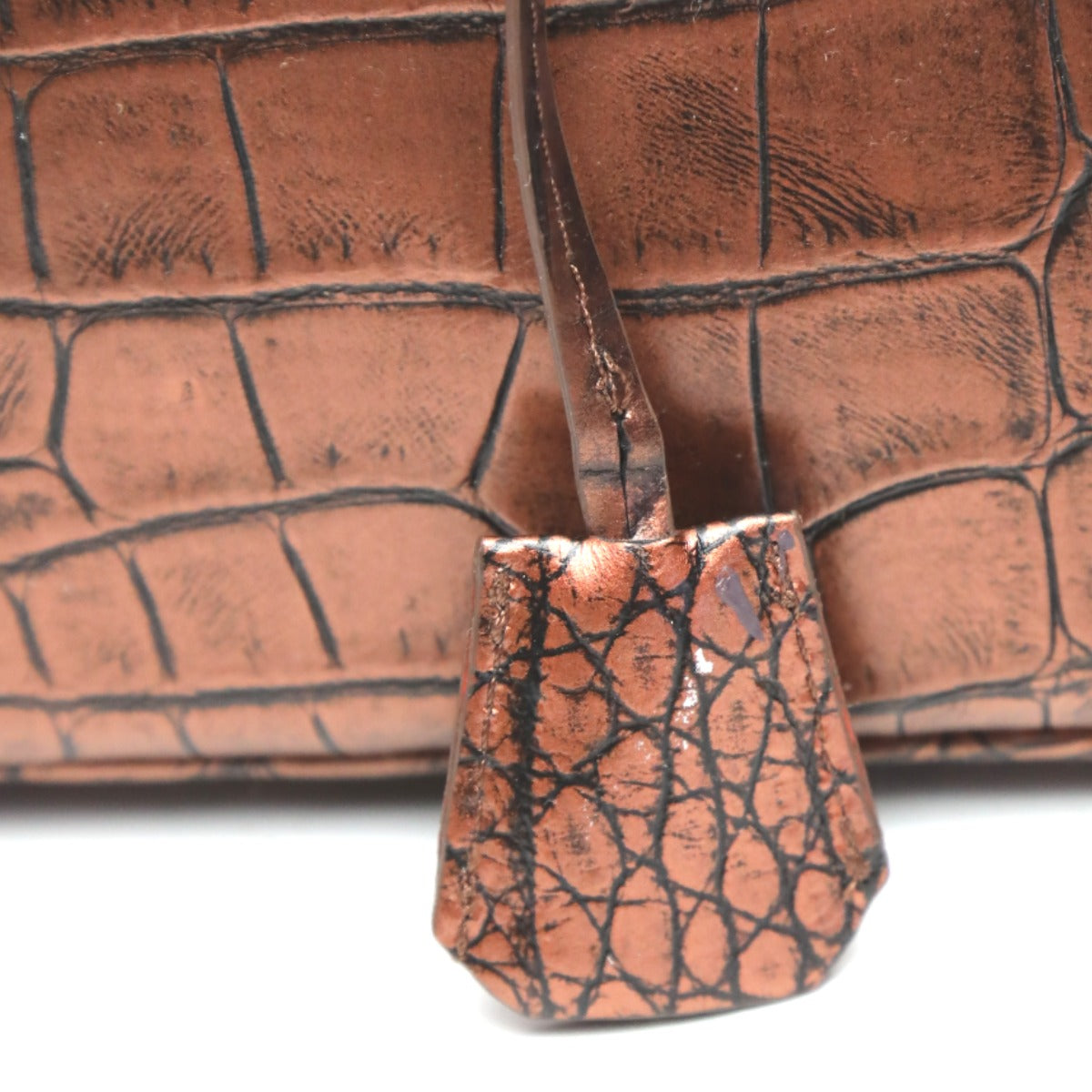 Crocodile handbag
 Henlon Metallic 30cm Crocodile YB-2101 Brown [SS] 