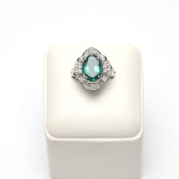 Rings
 Emerald Diamond Pt900 #12.5 [H]
 【second hand】 