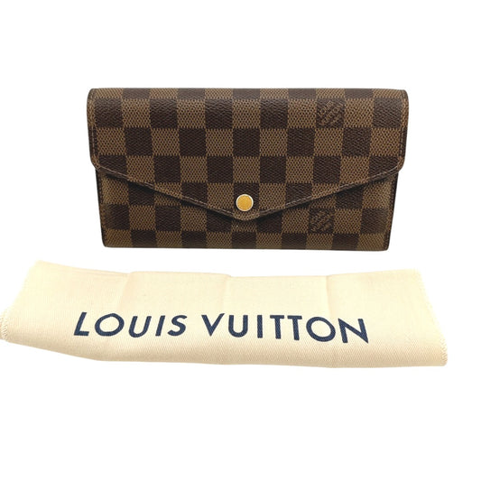 ルイヴィトン LOUIS VUITTON 長財布
 ポルトフォイユ・サラ   ダミエ ローズ・バレリーヌ ダミエキャンバス N60114 ブラウン×ピンク LV
 【SS】
 【中古】