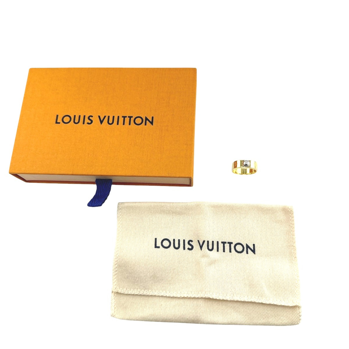 ルイヴィトン LOUIS VUITTON リング・指輪
 指輪 ナノグラム Mサイズ GP M00211 ゴールド LV
 【H】
 【中古】