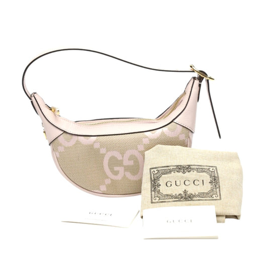 グッチ GUCCI ハンドバッグ
 ワンショルダー オフィディア ジャンボGG ミニバック GGキャンバス ‎658551 ピンク 【SS】
 【中古】