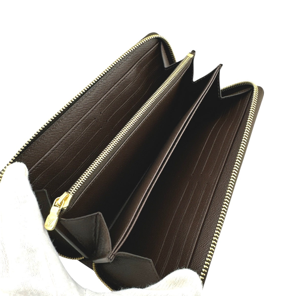 ルイヴィトン LOUIS VUITTON 長財布
 ラウンドファスナー ダミエ  ジッピーウォレット ダミエキャンバス N60015 エベヌ LV
 【SS】
 【中古】