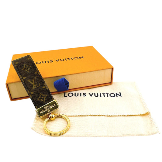ルイヴィトン LOUIS VUITTON チャーム
 ポルト クレ・ドラゴンヌ モノグラム キーホルダー モノグラムキャンバス M65221 ブラウン LV
 【SS】
 【中古】