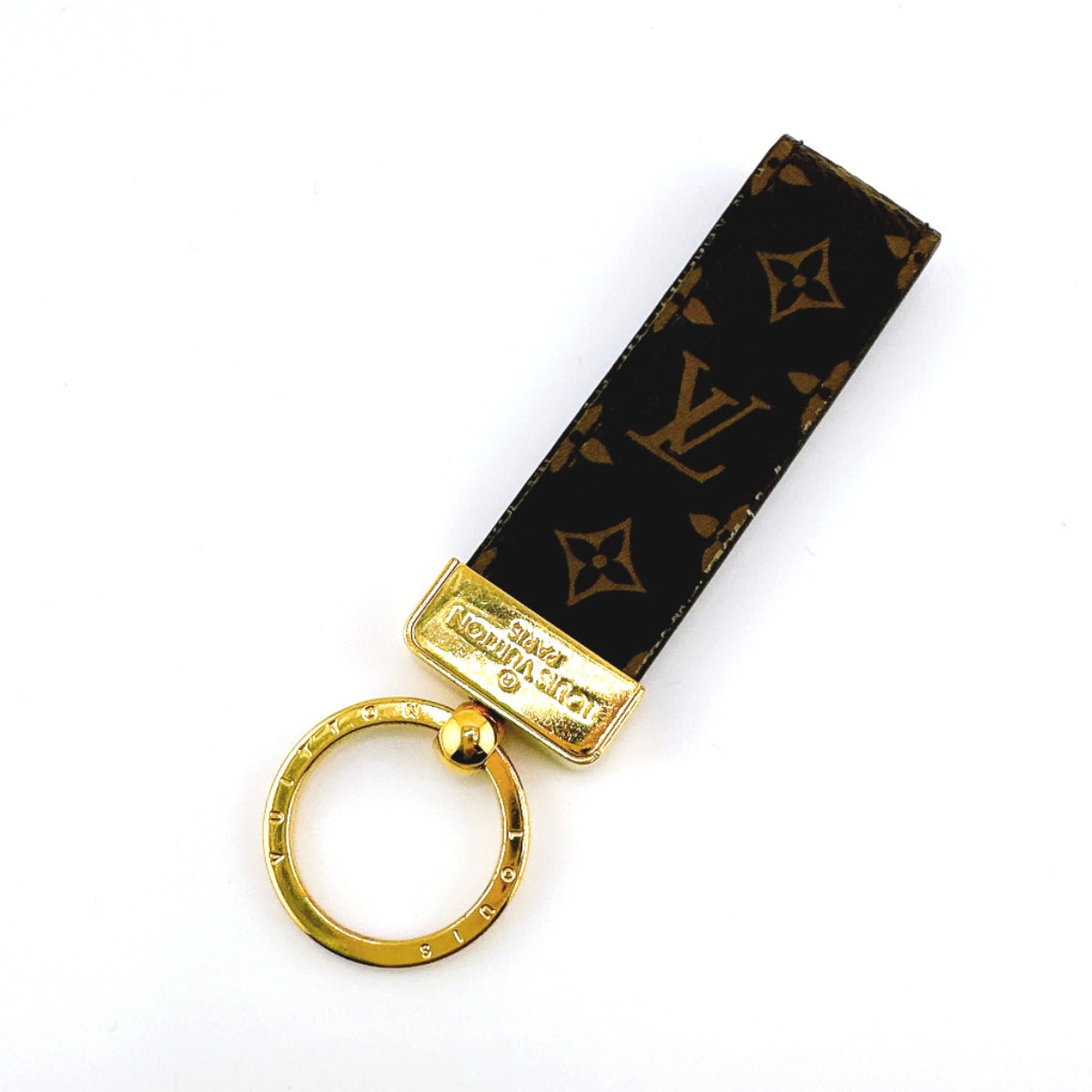 ルイヴィトン LOUIS VUITTON チャーム
 ポルト クレ・ドラゴンヌ モノグラム キーホルダー モノグラムキャンバス M65221 ブラウン LV
 【SS】
 【中古】