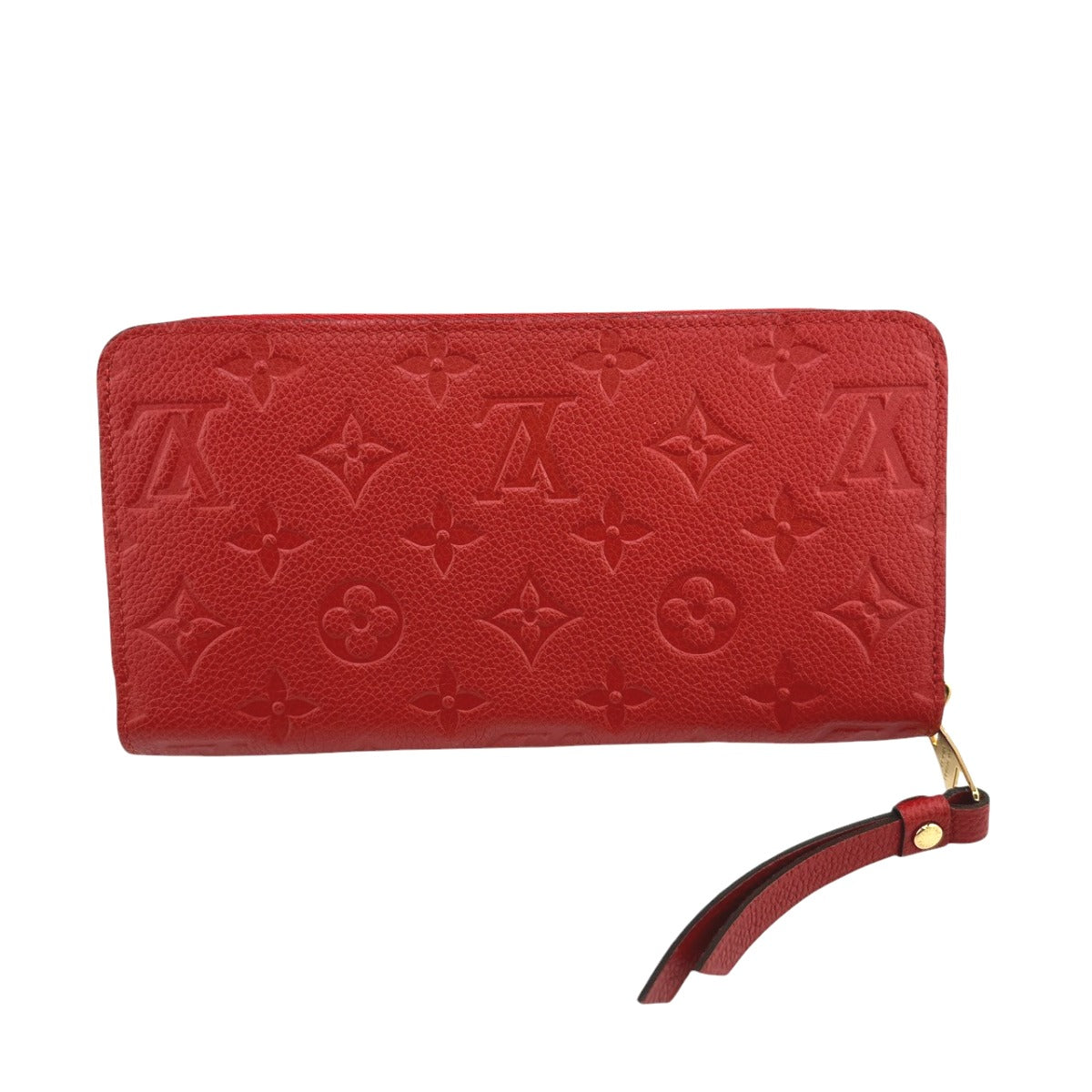 ルイヴィトン LOUIS VUITTON 長財布
 ファスナー付き長財布 モノグラム ジッピーウォレット モノグラムアンプラント M60737 レッド LV
 【中古】