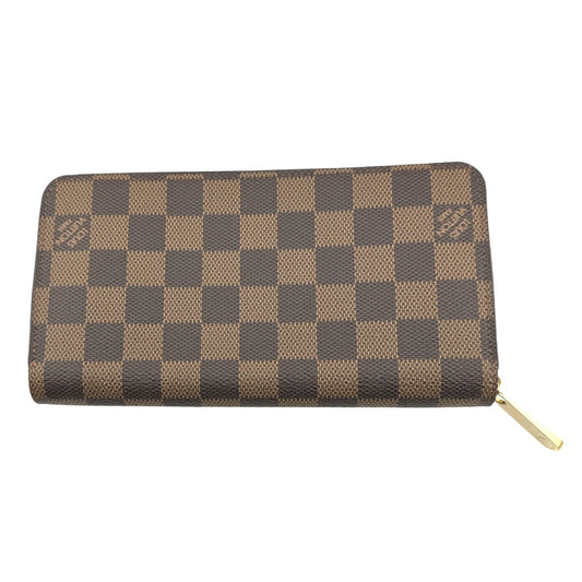 ルイヴィトン LOUIS VUITTON 長財布
 ラウンドファスナー ダミエ  ジッピーウォレット ダミエキャンバス N60015 エベヌ LV
 【SS】
 【中古】