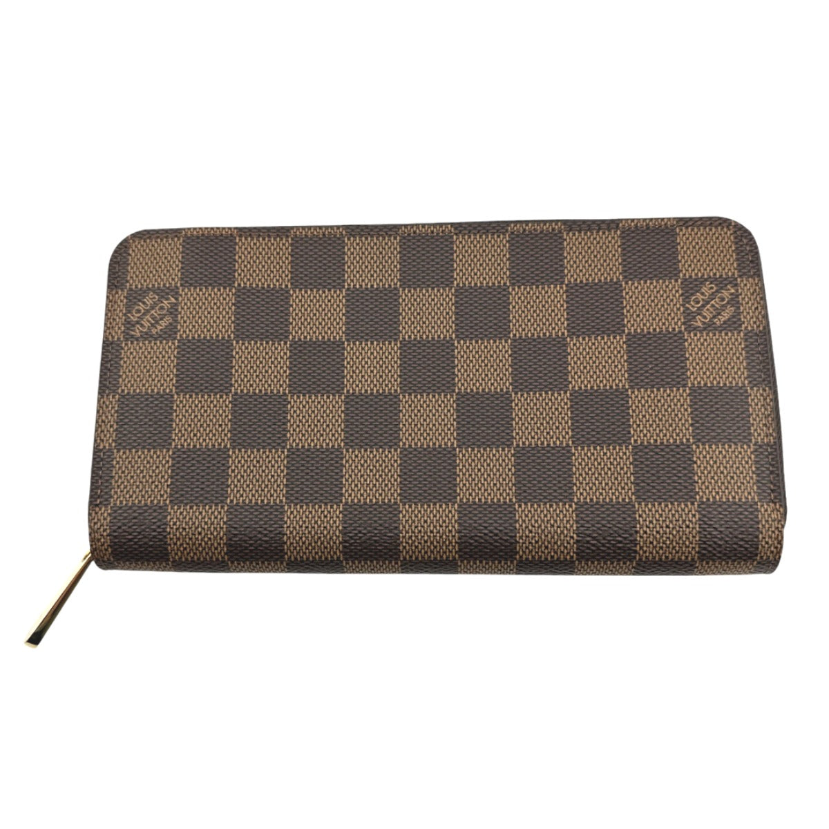 ルイヴィトン LOUIS VUITTON 長財布
 ラウンドファスナー ダミエ  ジッピーウォレット ダミエキャンバス N60015 エベヌ LV
 【SS】
 【中古】