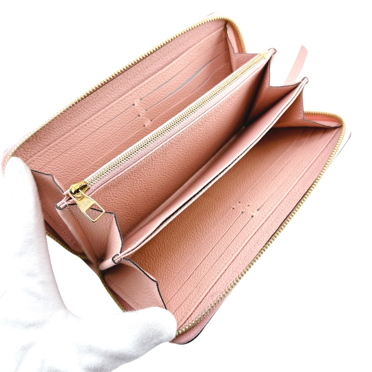 ルイヴィトン LOUIS VUITTON 長財布
 ラウンドファスナー アンプラント ジッピーウォレット モノグラムアンプラント M64090 ローズプードル LV
 【SS】
 【中古】