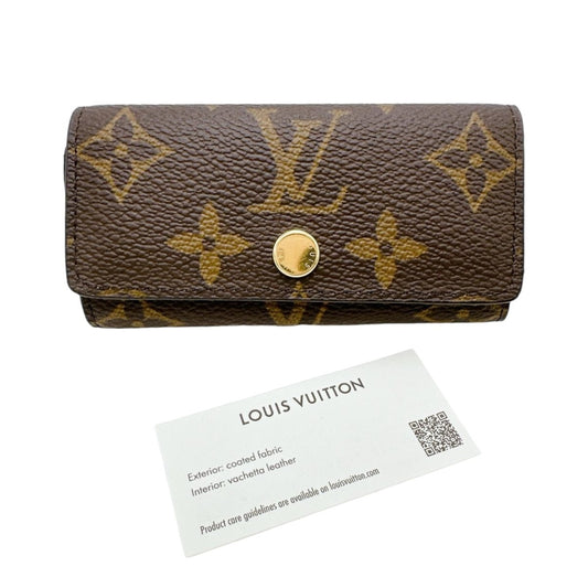 ルイヴィトン LOUIS VUITTON キーケース
 4本用キーケース モノグラム ミュルティクレ4 モノグラムキャンバス M81938 ブラウン LV
 【SS】
 【中古】