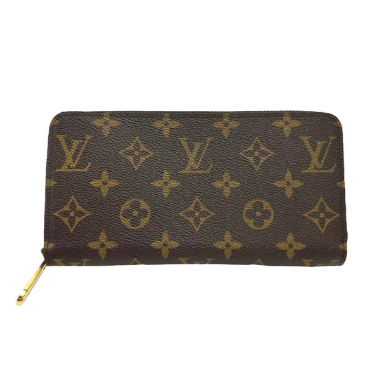 Louis Vuitton LOUIS VUITTON Long Wallet 
 Round Zipper Monogram Zippy Wallet Monogram Canvas M42616 Brown LV 
 【second hand】