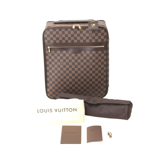 ルイヴィトン LOUIS VUITTON キャリーバッグ
 キャスター付き旅行かばん ダミエ ペガス45 ダミエキャンバス N23293 ブラウン LV
 【SS】
 【中古】