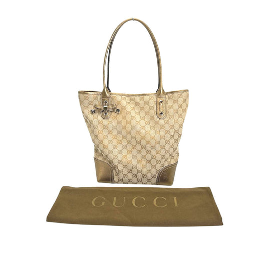 グッチ GUCCI トートバッグ
 ハンドバッグ キャンバス GGキャンバス 181779 ベージュ 【SS】
 【中古】